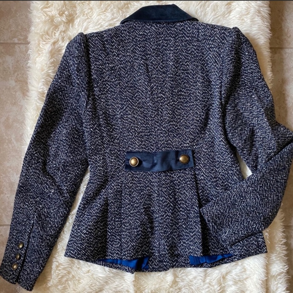 ModCloth Navy Tweed Blazer - Picture 2 of 5